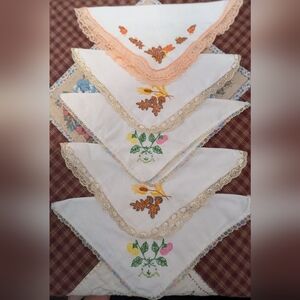 Vintage Handmade cloth dinner napkins